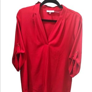 Red Calvin Klein Top/Blouse - Size M